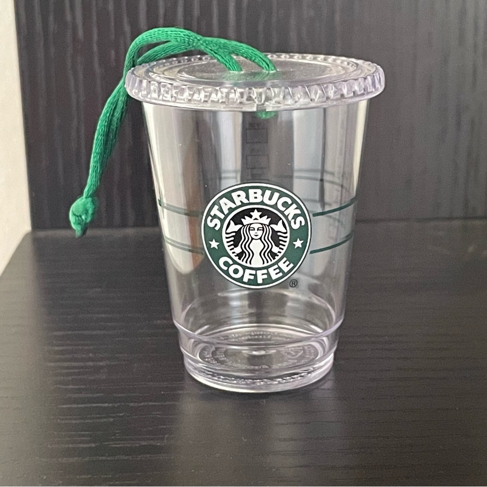 LAST CHANCE Starbucks Holiday 2008 Iced Drink Cup Clear Ornament Vintage Collect